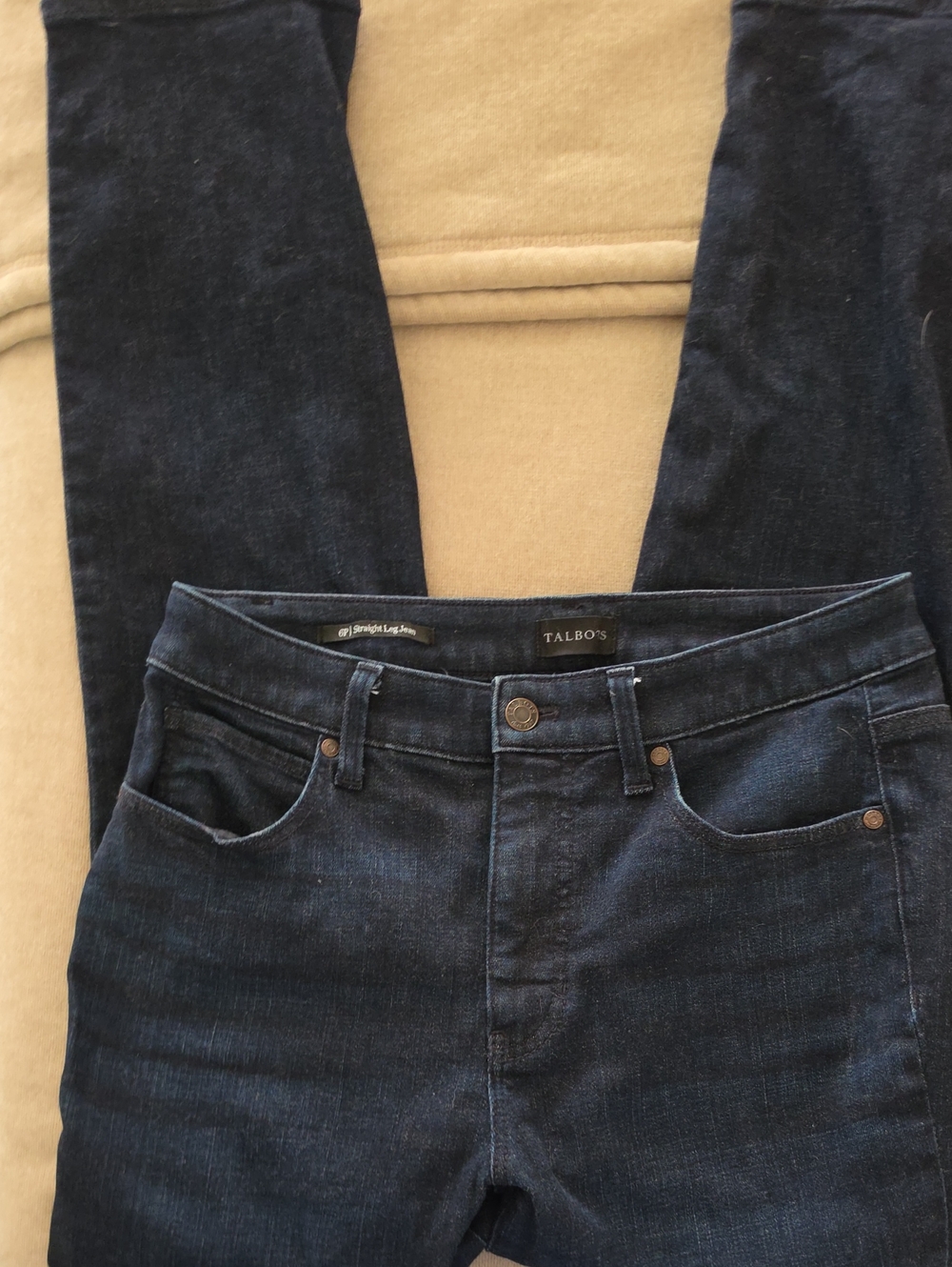 Talbots Straight-Leg Jeans in Dark Indigo